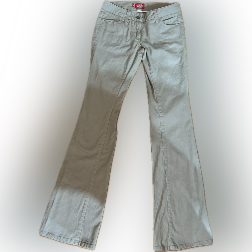 LIKE NEW khaki dickies flare pant size 0